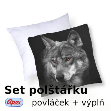 3D párnahuzat Apex- Wolf - készlet Töltelékes párna + Huzat