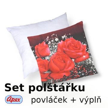 3D párnahuzat Apex - Romance - szett Töltelékes párnák + Huzat