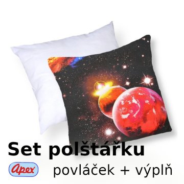 3D párnahuzat Apex - Space - készlet Töltelékes párnák + Huzat