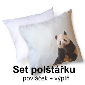 3D párnahuzat Apex - Panda - Párna töltettel (100% pes golyós üreges szál)